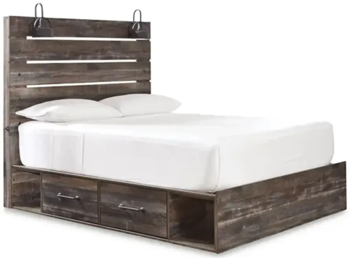 Drystan Queen Panel Bed with 2 Storage Drawers