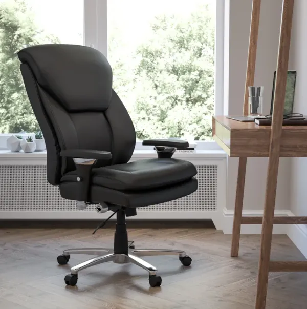 HERCULES Series 24/7 Intensive Use Big & Tall 400 lb. Rated Black Fabric Executive Ergonomic Office Chair with Lumbar Knob