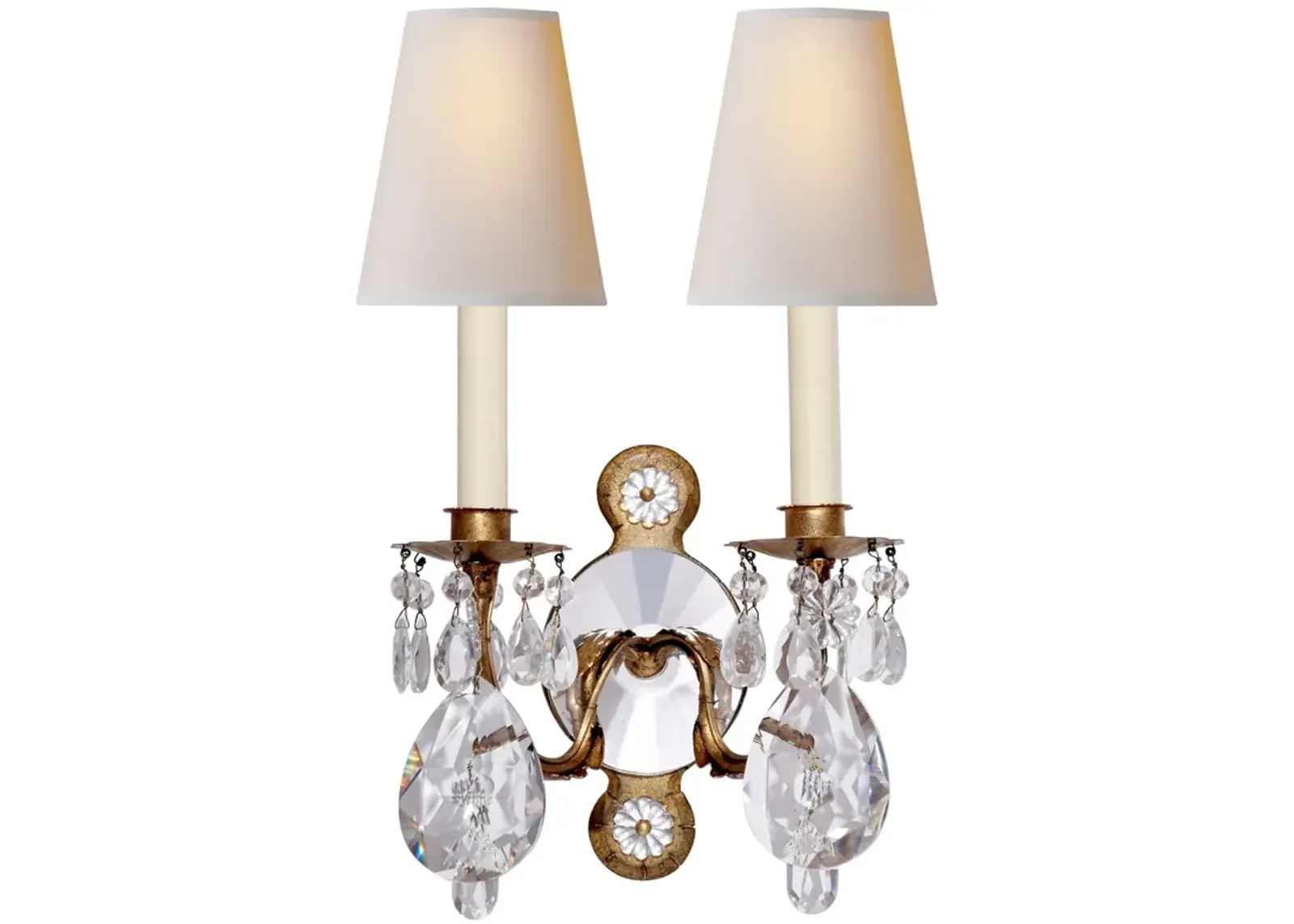 Yves Crystal Double Arm Sconce