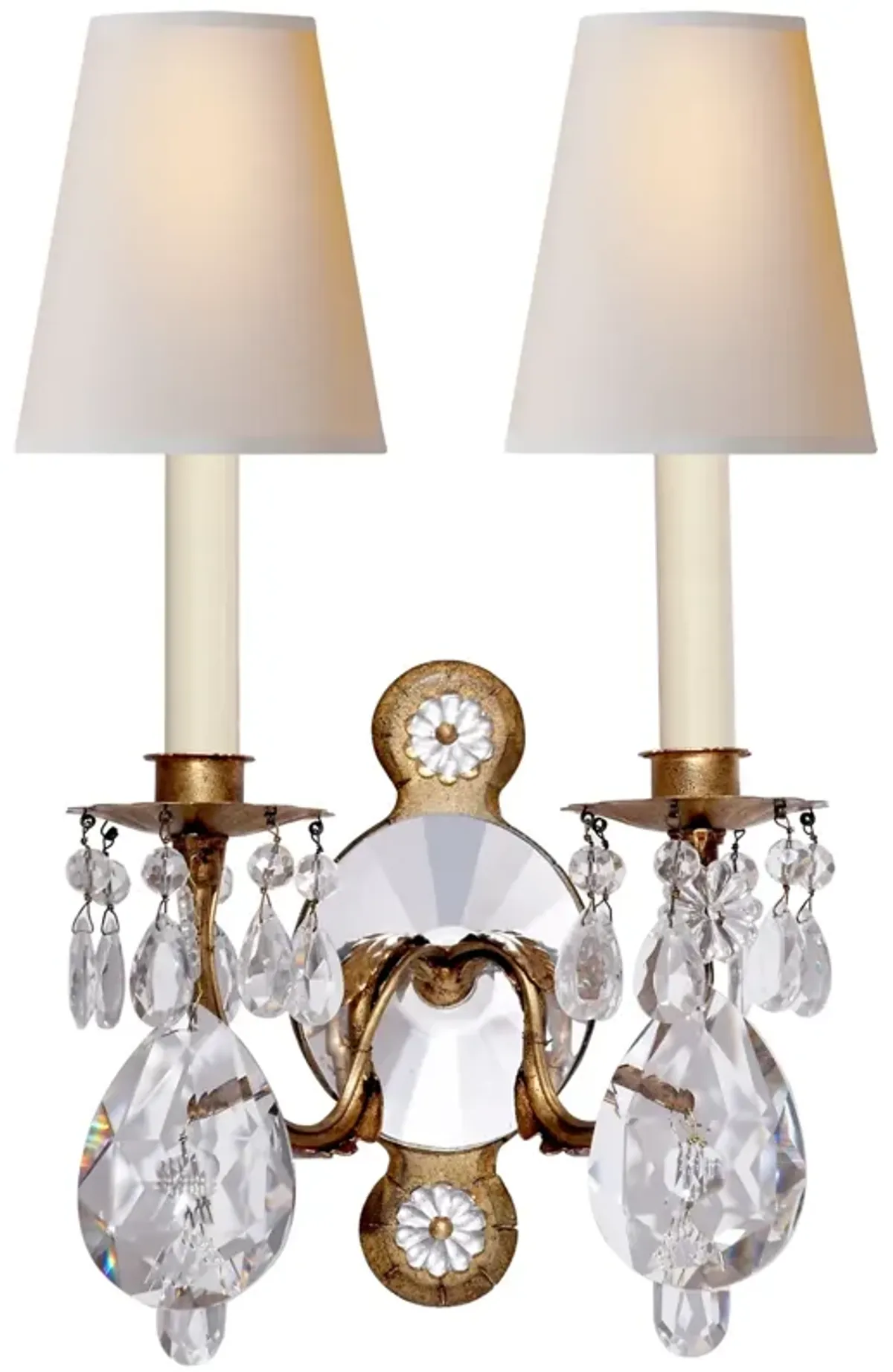 Yves Crystal Double Arm Sconce