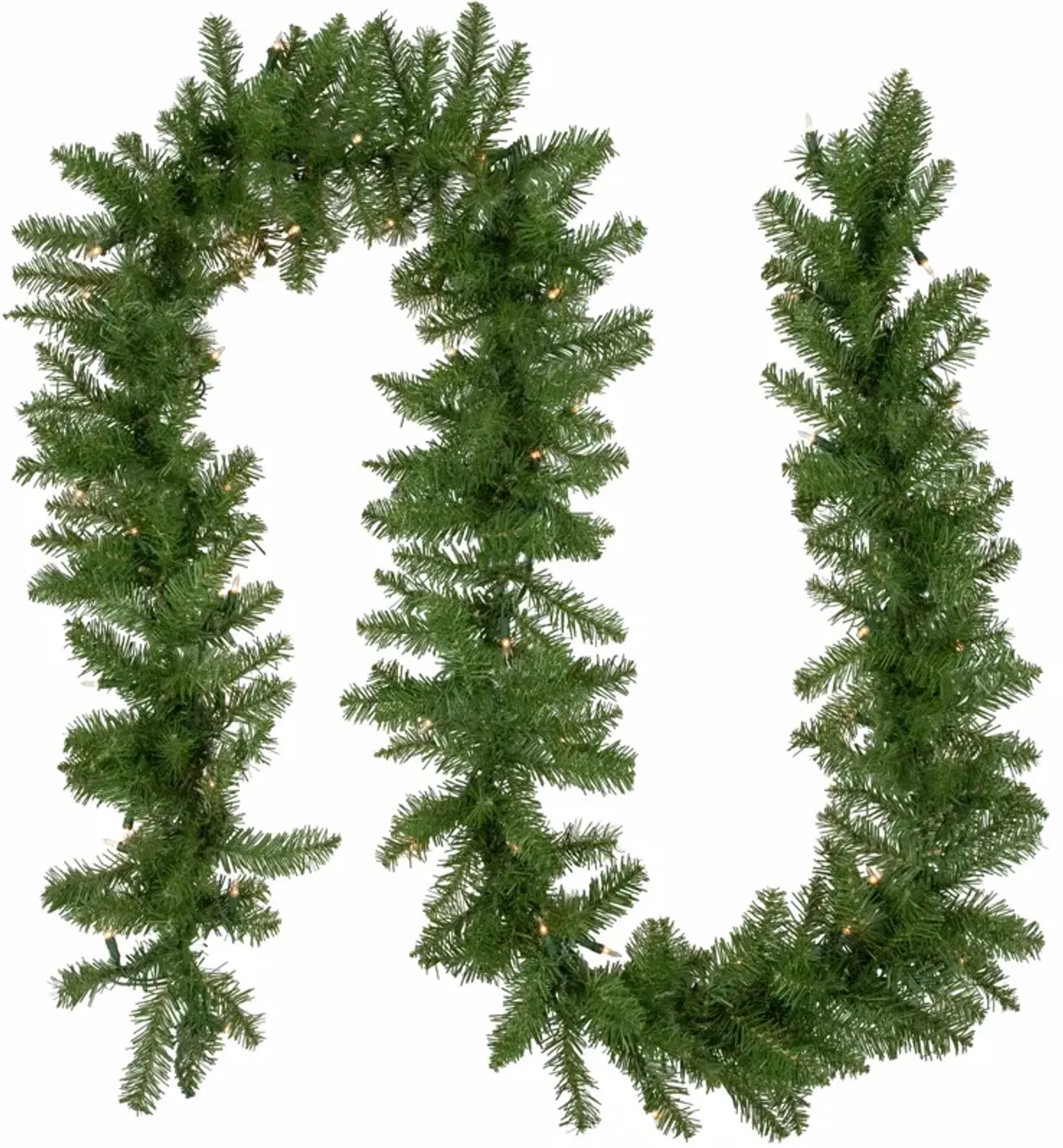 9' x 10" Pre-Lit Rockwood Pine Artificial Christmas Garland  Clear Lights