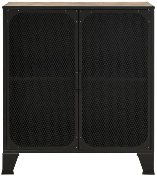 vidaXL Storage Cabinet Rustic Brown 28.3"x14.2"x32.3" Metal and MDF