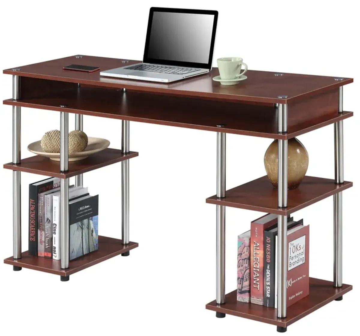 Convenience Concepts Designs2Go No Tools Student Desk with Shelves