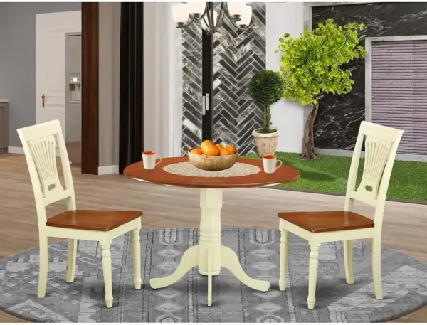 3 PC small Dining set-Dining Table and 2 Kitchen Chairs