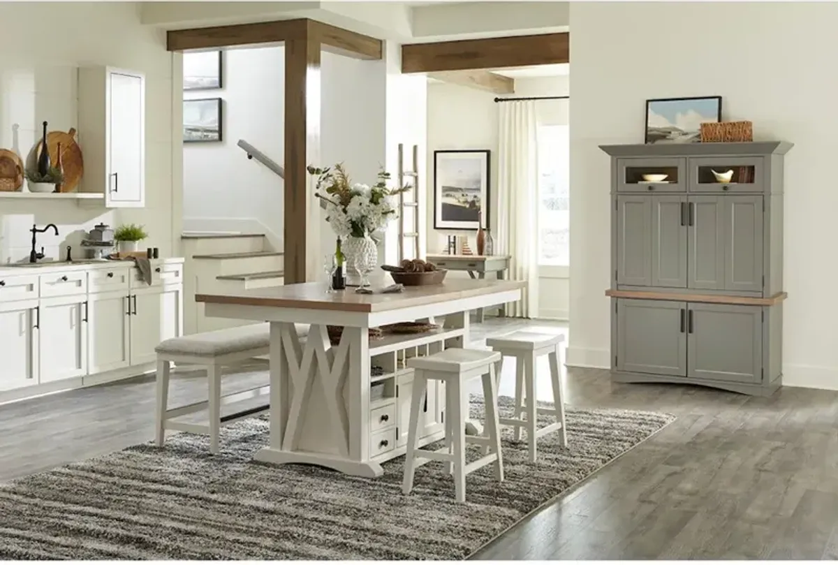 Parker House Furniture Modern Dining 72 In. Island Counter-Height Extendable Dining Table