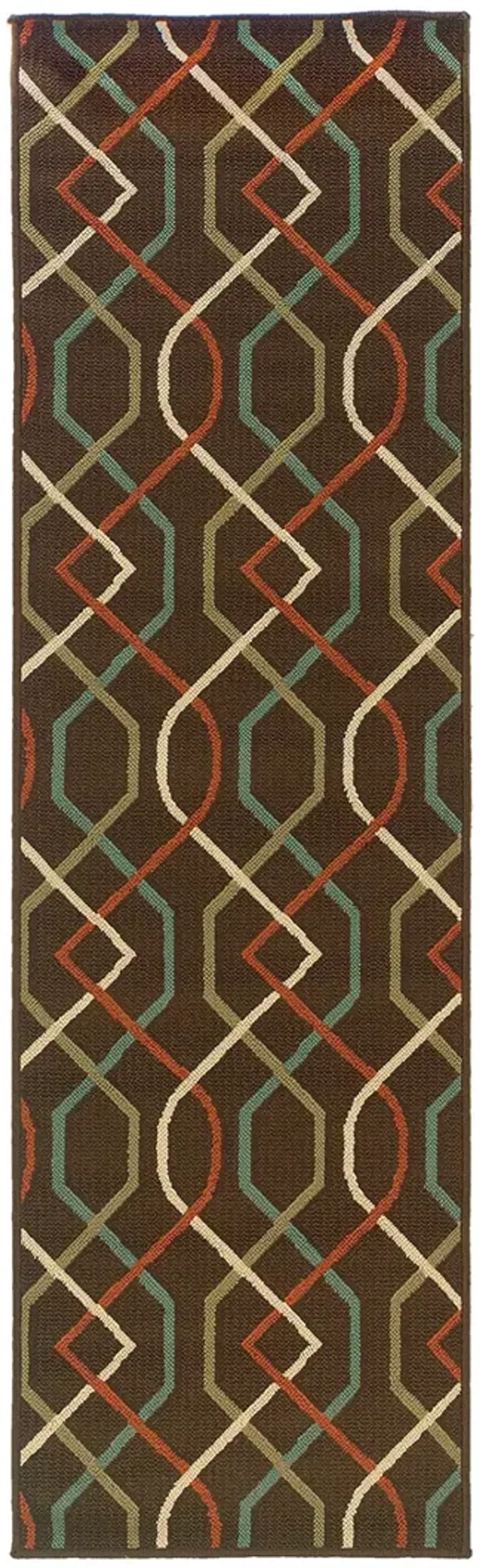 Montego 2'3" x 7'6" Brown Rug