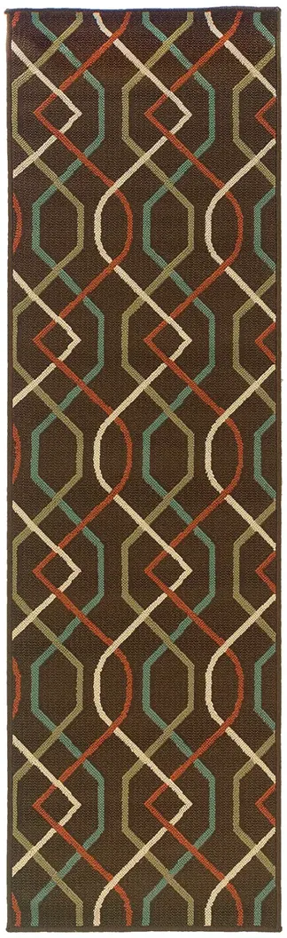 Montego 2'3" x 7'6" Brown Rug