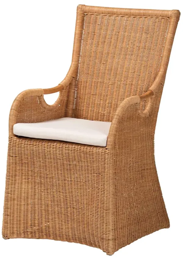 bali & pari Amsterdam Bohemian Light Honey Rattan Dining Chair