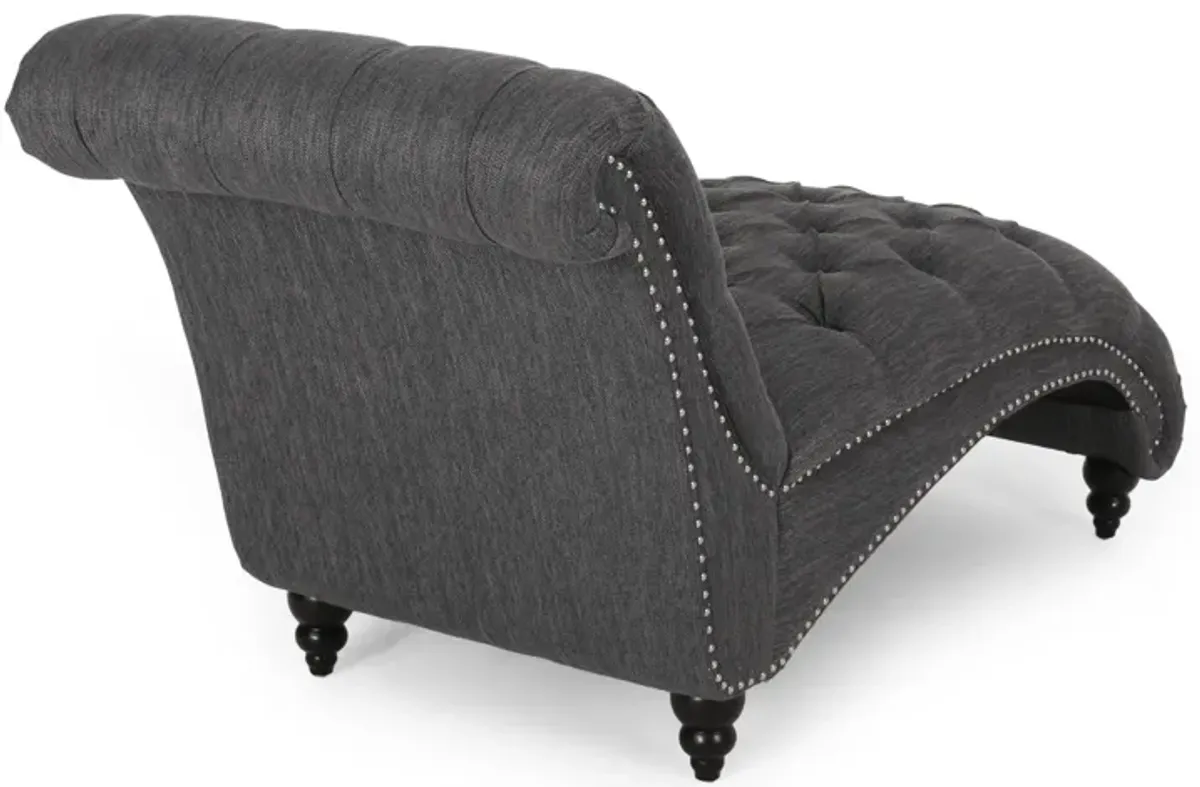 Indulge in Comfort & Style Curved Button Tufted Stitched Lounge Chair