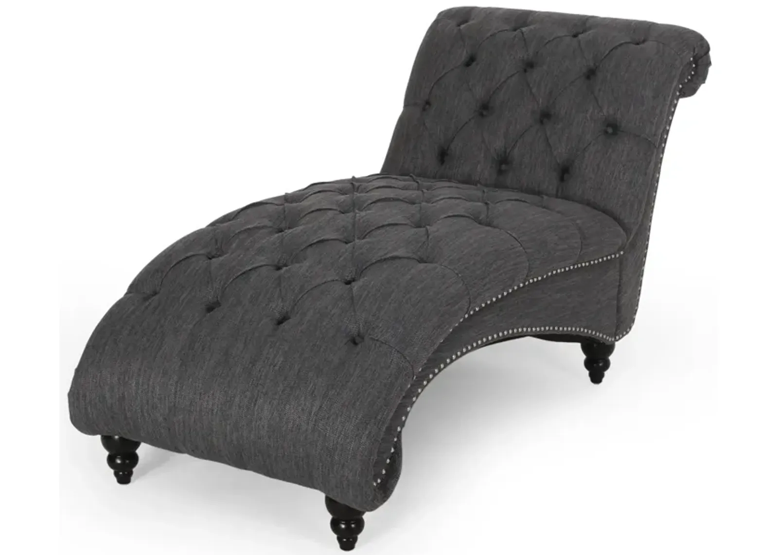 Indulge in Comfort & Style Curved Button Tufted Stitched Lounge Chair