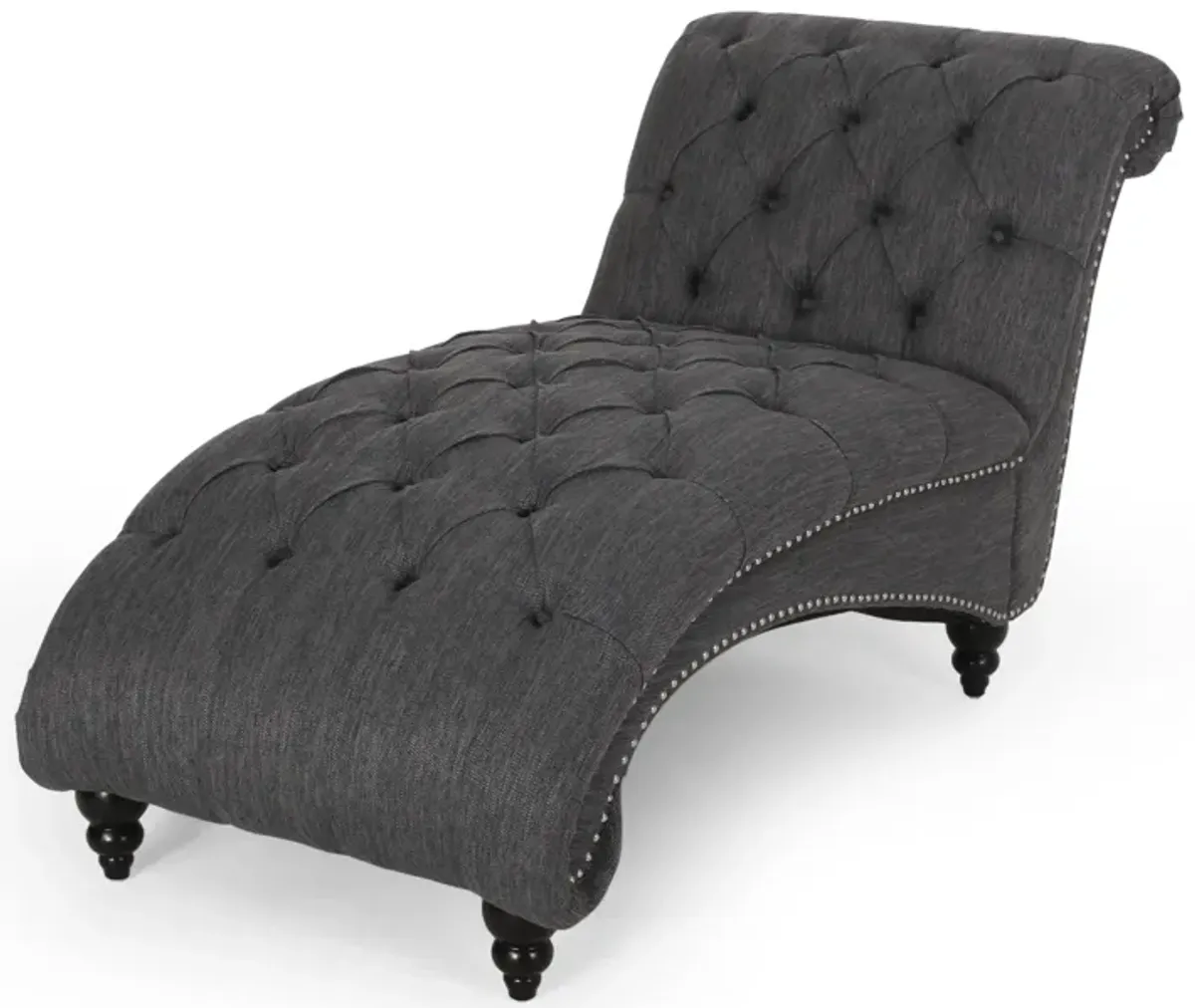 Indulge in Comfort & Style Curved Button Tufted Stitched Lounge Chair