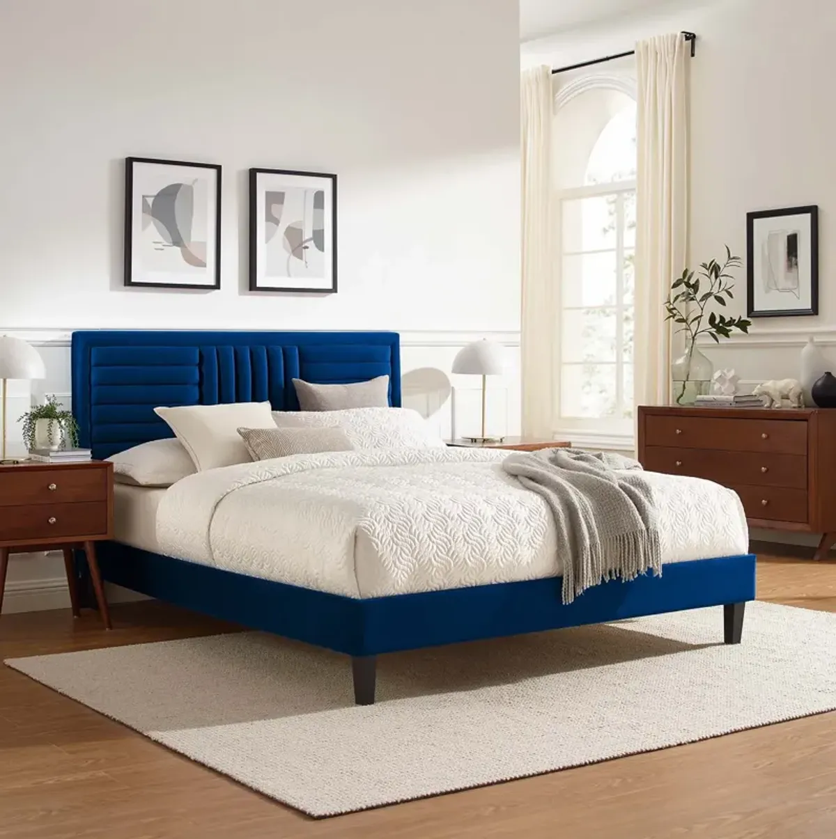 Modway - Sofia Channel Tufted Performance Velvet Full Platform Bed