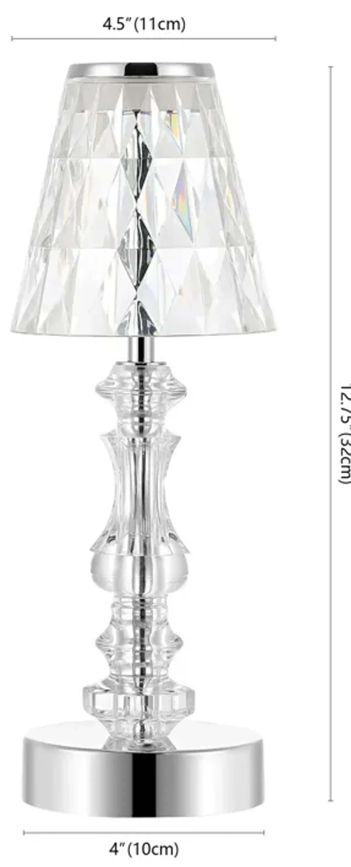 Lillian Bohemian Classic Acrylic Rechargeable Integrated Portable LED Table Lamp