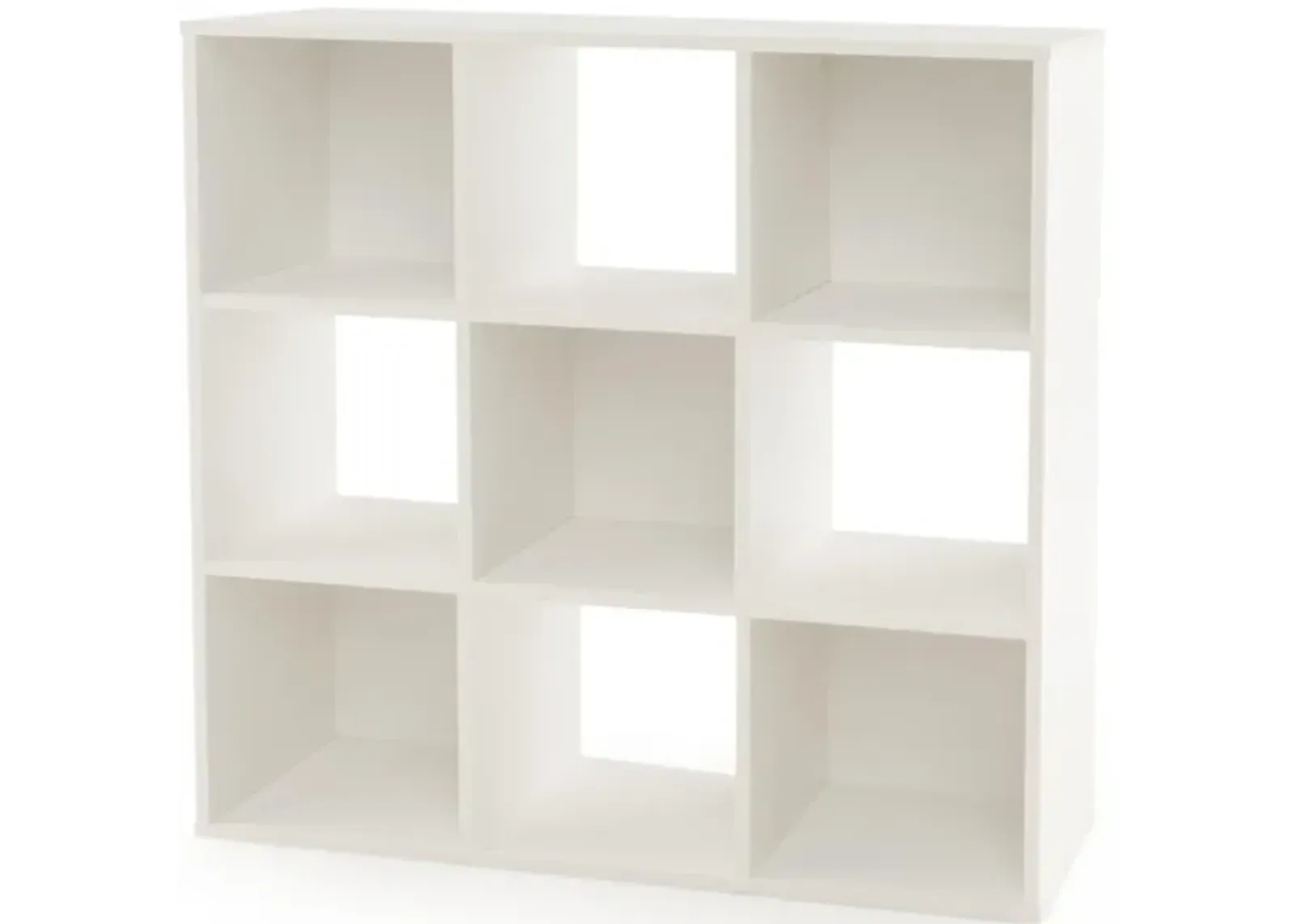 Hivvago Wooden Kids Bookcase with Storage Cubbies and Anti-toppling Devices-White