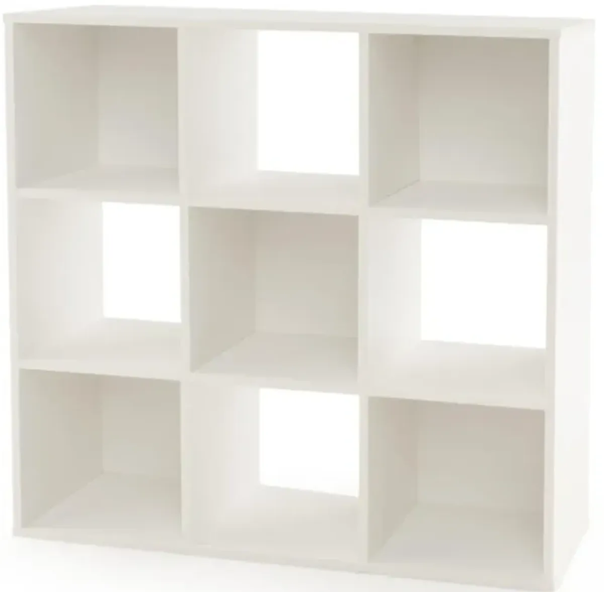 Hivvago Wooden Kids Bookcase with Storage Cubbies and Anti-toppling Devices-White