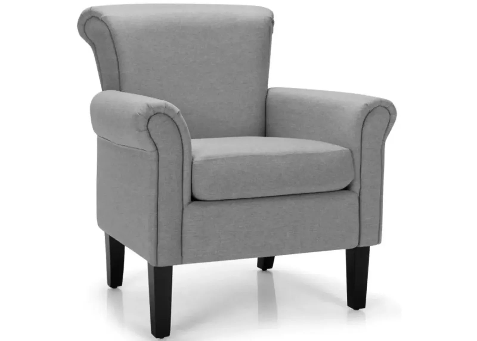 Hivvago Upholstered Fabric Accent Chair with Adjustable Foot Pads