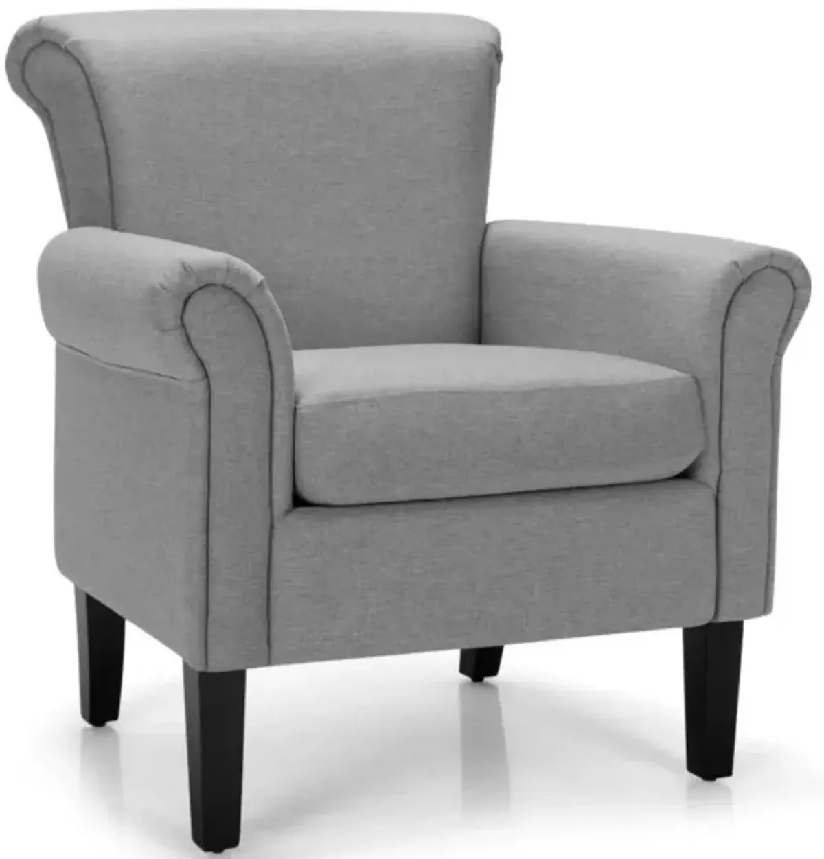 Hivvago Upholstered Fabric Accent Chair with Adjustable Foot Pads