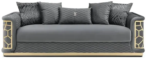 Glory Furniture Talia Sofa in Dark Gray Color