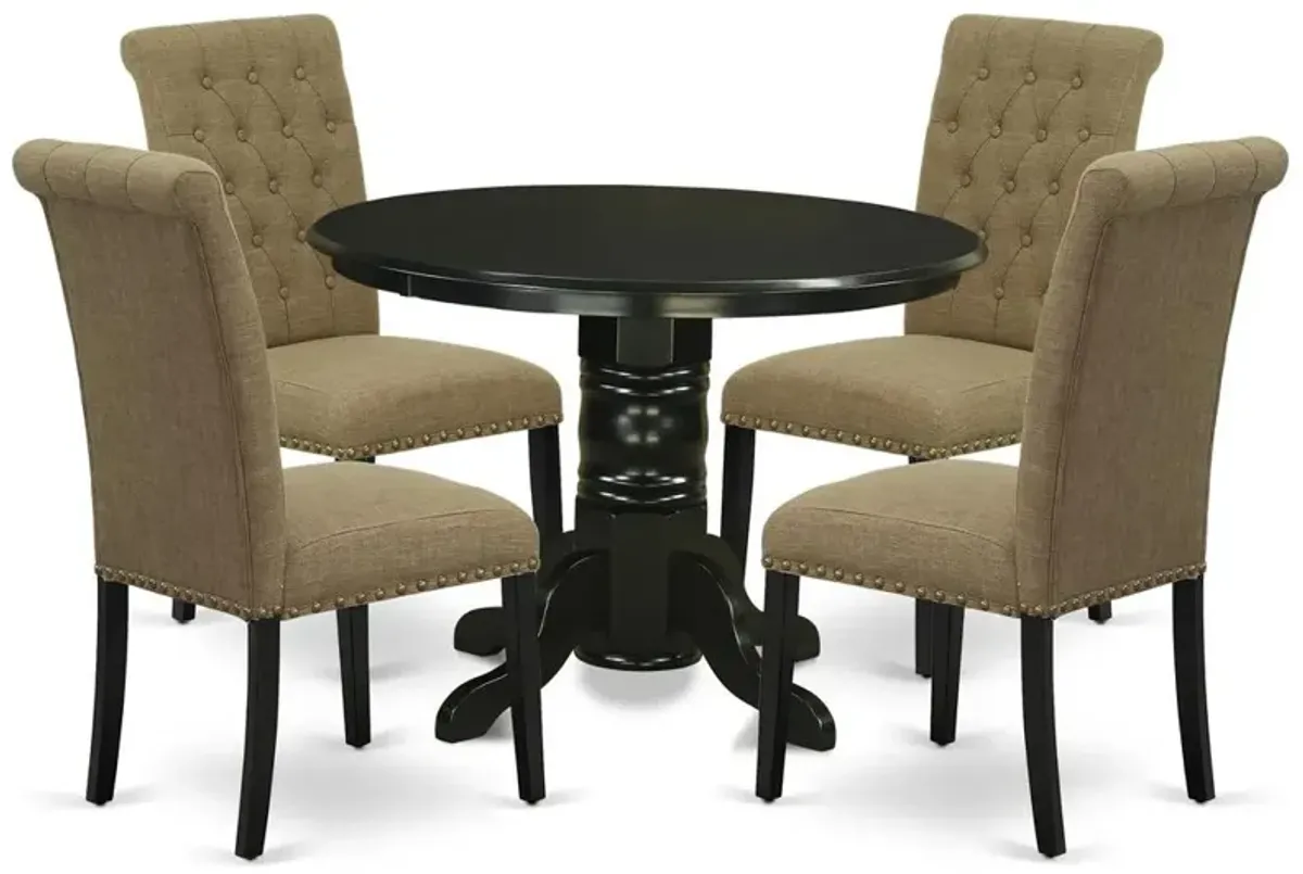 Dining Room Set Black, SHBR5-BLK-17