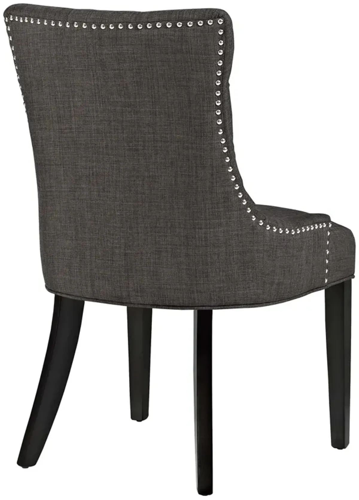 Modway Regent Modern Elegant Button-Tufted Upholstered Fabric With Nailhead Trim, Dining Side Chair, Brown