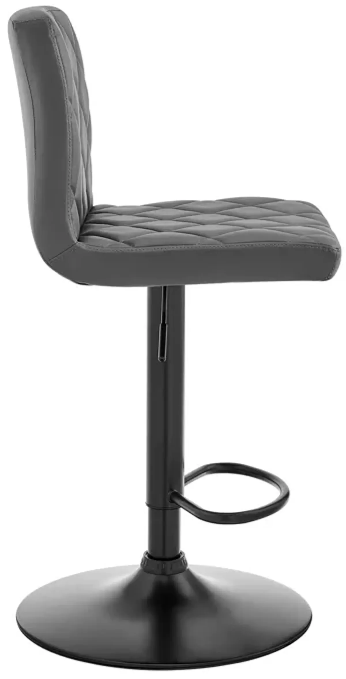 Duval Adjustable Blue Faux Leather Swivel Bar Stool