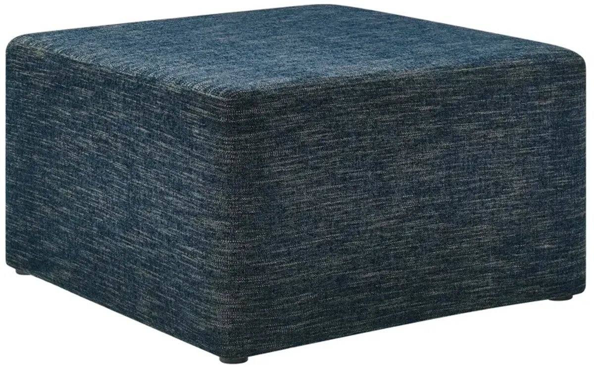 Callum Large 28" Square Woven Heathered Fabric Upholstered Ottoman