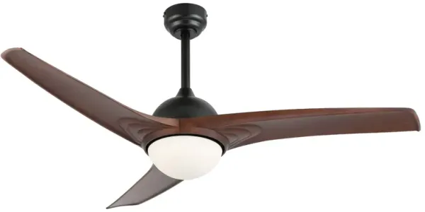 Sully Contemporary Industrial Iron/Plastic Integrated LED Ceiling Fan