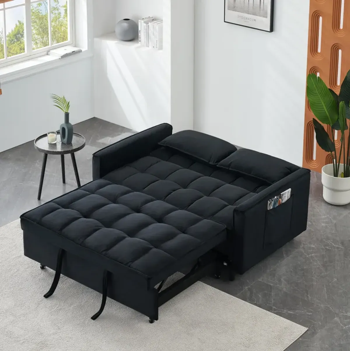 Merax Velvet Loveseat Futon Sofa Couch