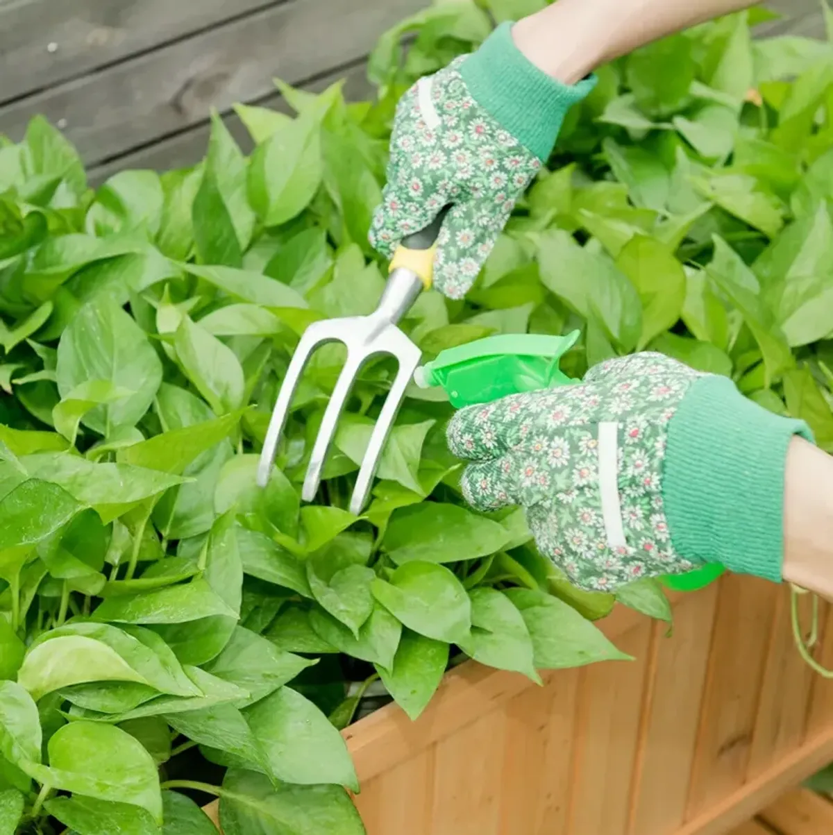 Wooden Elevated Planter Box Shelf Suitable for Garden Use