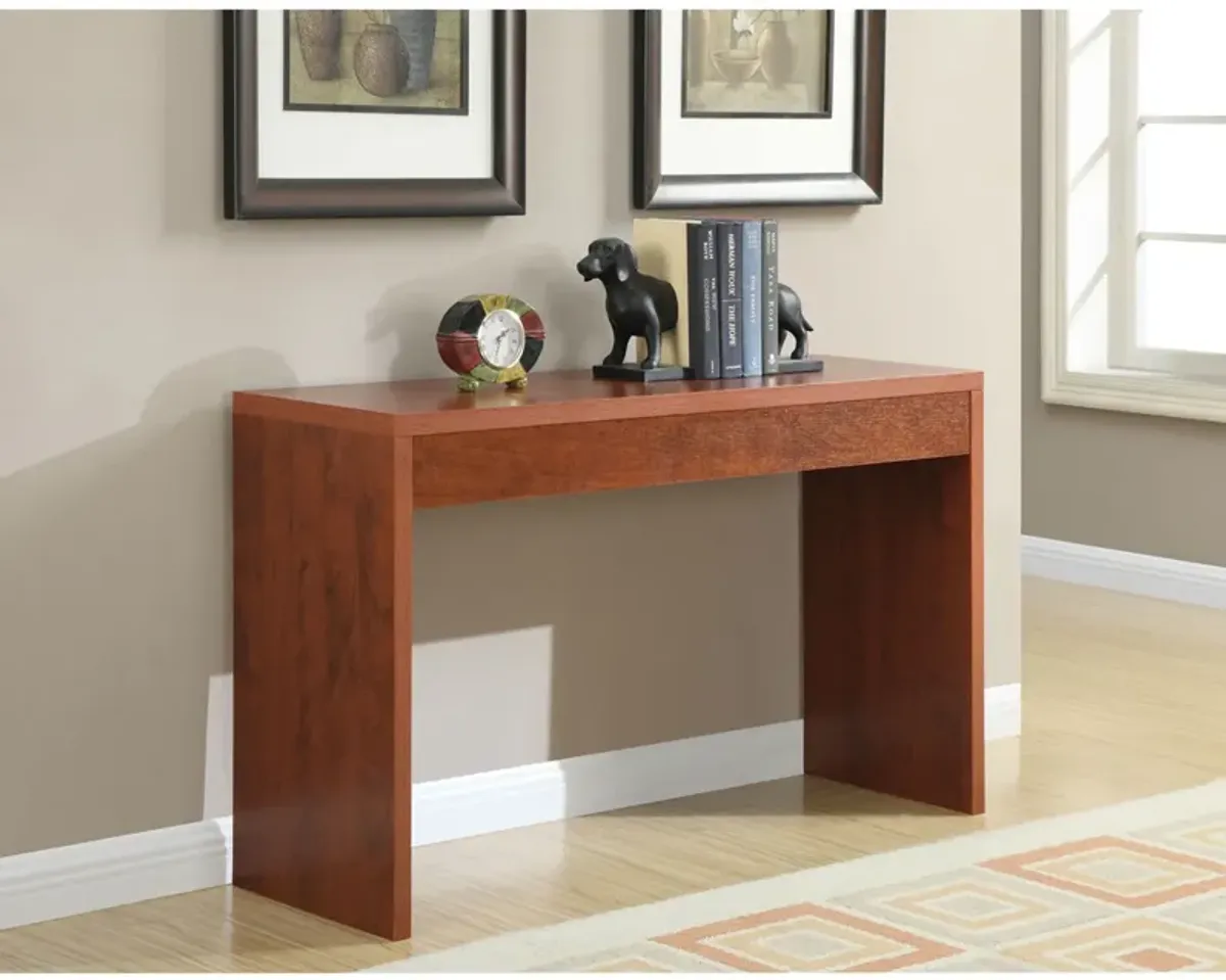 Hivvago Cherry Finish Sofa Table Modern Living Room Console Table