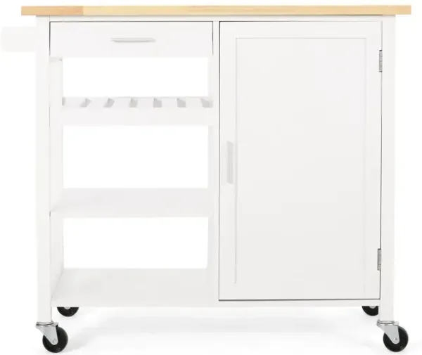 Streamdale Contemporary Kitchen Cart Extra Counter & Storage Space