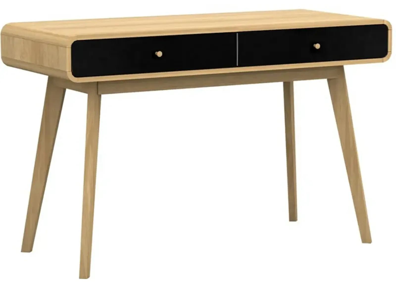 Leva Scandinavian 2 Drawer Curved Computer Desk