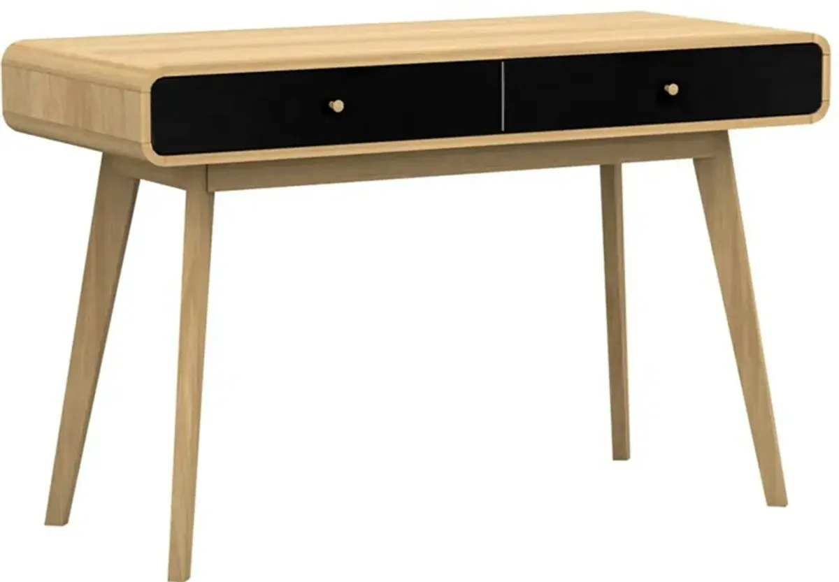 Leva Scandinavian 2 Drawer Curved Computer Desk