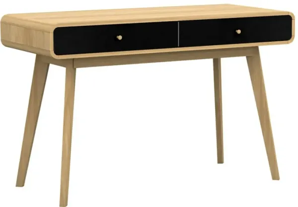Leva Scandinavian 2 Drawer Curved Computer Desk