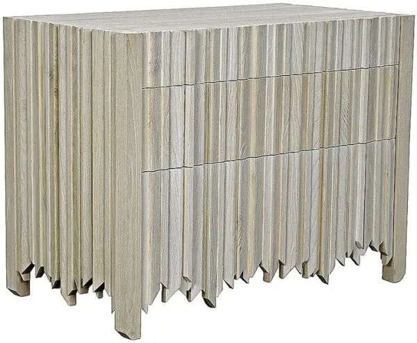 Desdemona 3 Drawer Chest, Bleached Elm