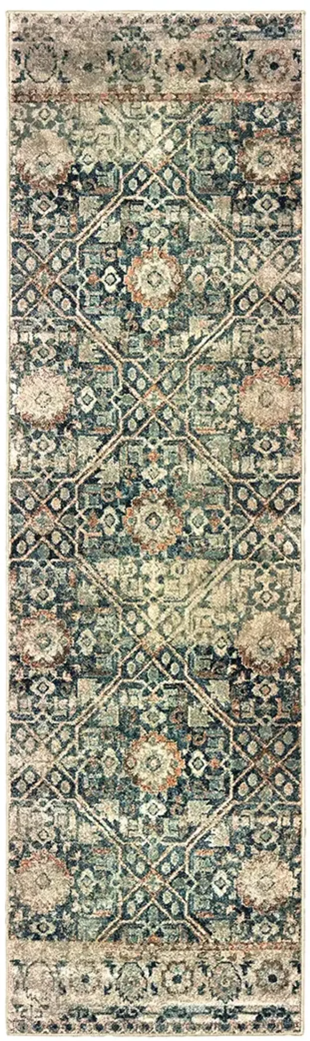 Raleigh 2'3" x 7'6" Blue Rug