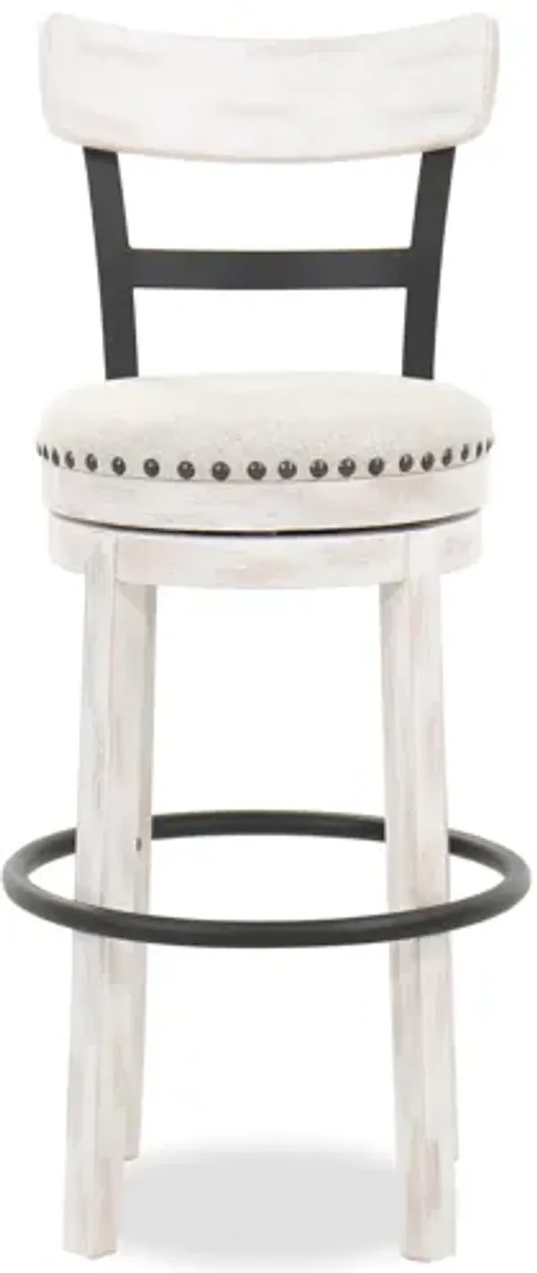 Valebeck Tall Upholstered Swivel Barstool