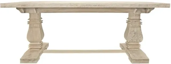 Benedict 81 Rectangle Dining Table in White Wash