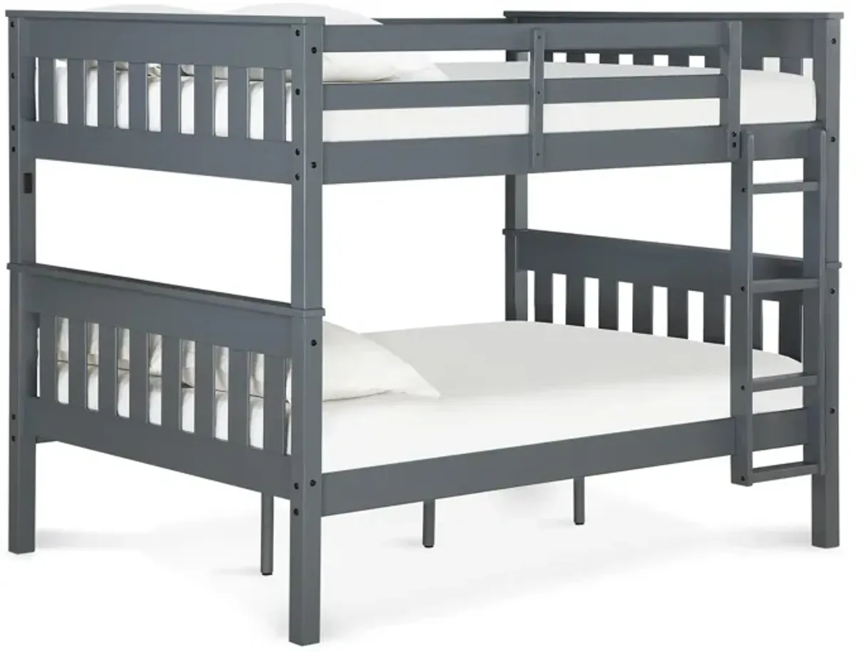 DHP Hurley Full-Over-Full Wood Bunk Bed with USB Port