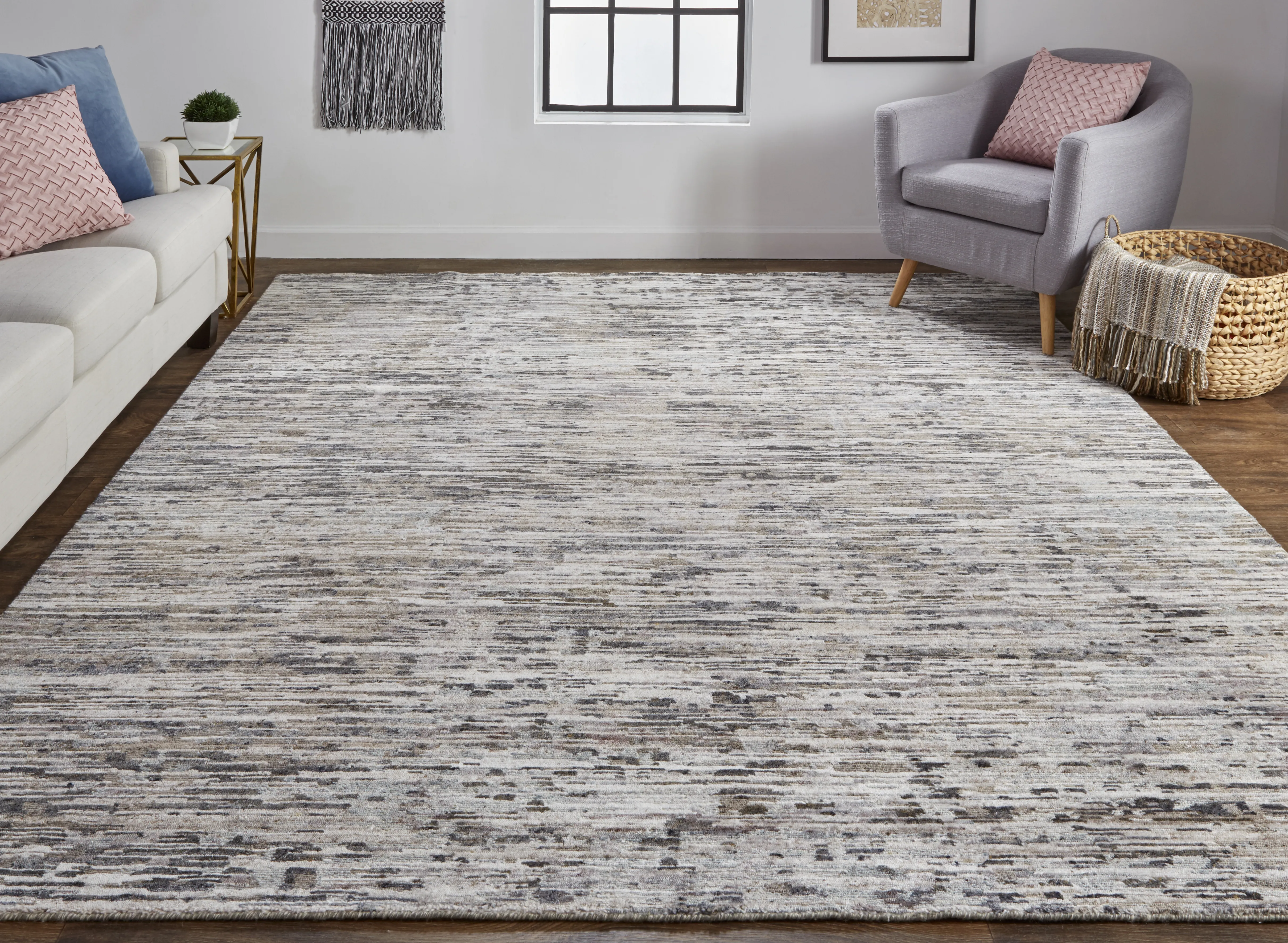 Conroe 6821F Gray/Blue/Silver 2'6" x 8' Rug