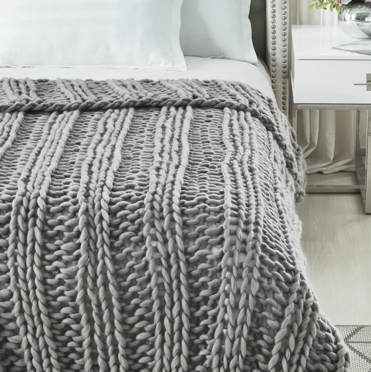 Cozy Tyme Joubert Channel Knit Throw 50"x70".