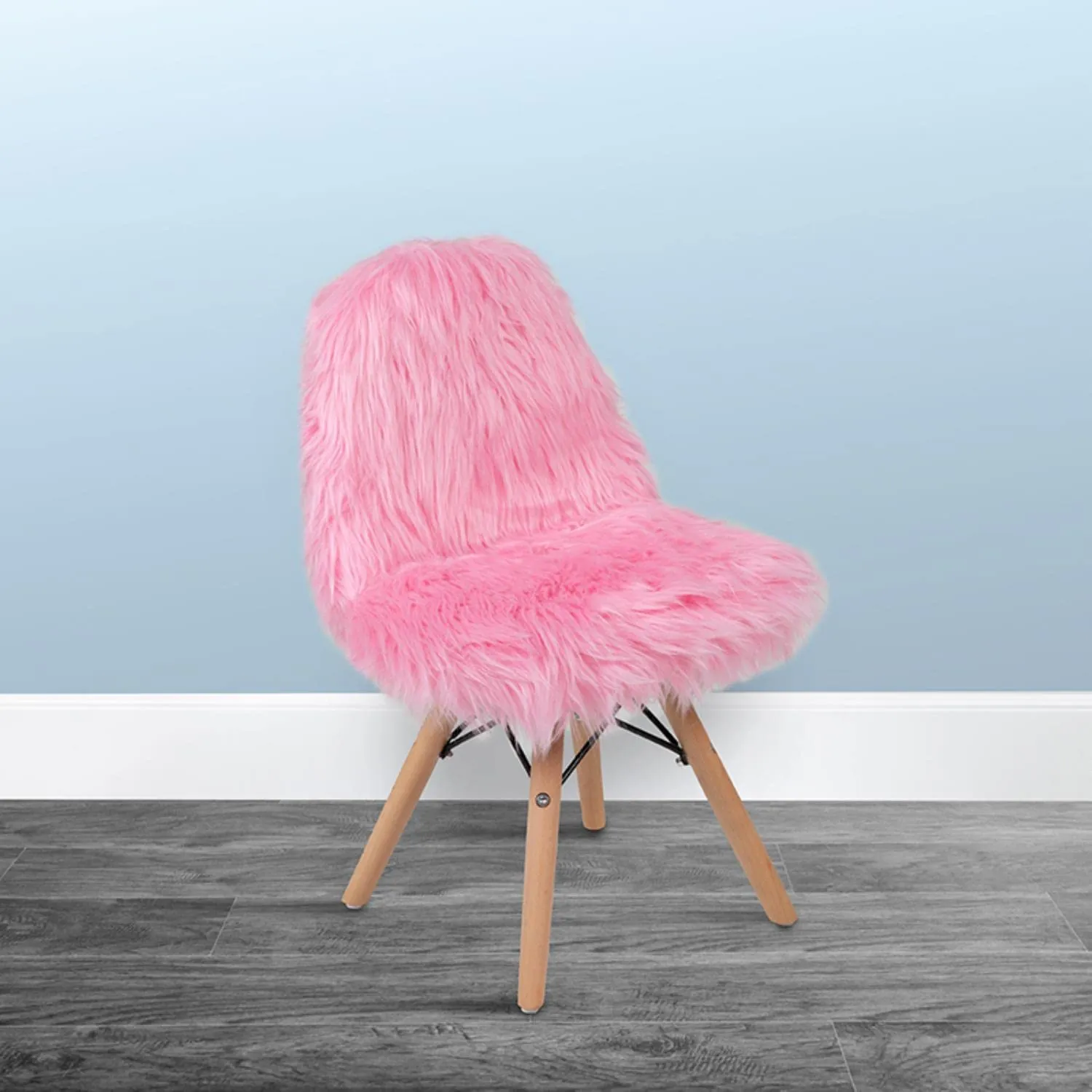 Flash Furniture Kids Shaggy Dog Light Pink Accent Chair