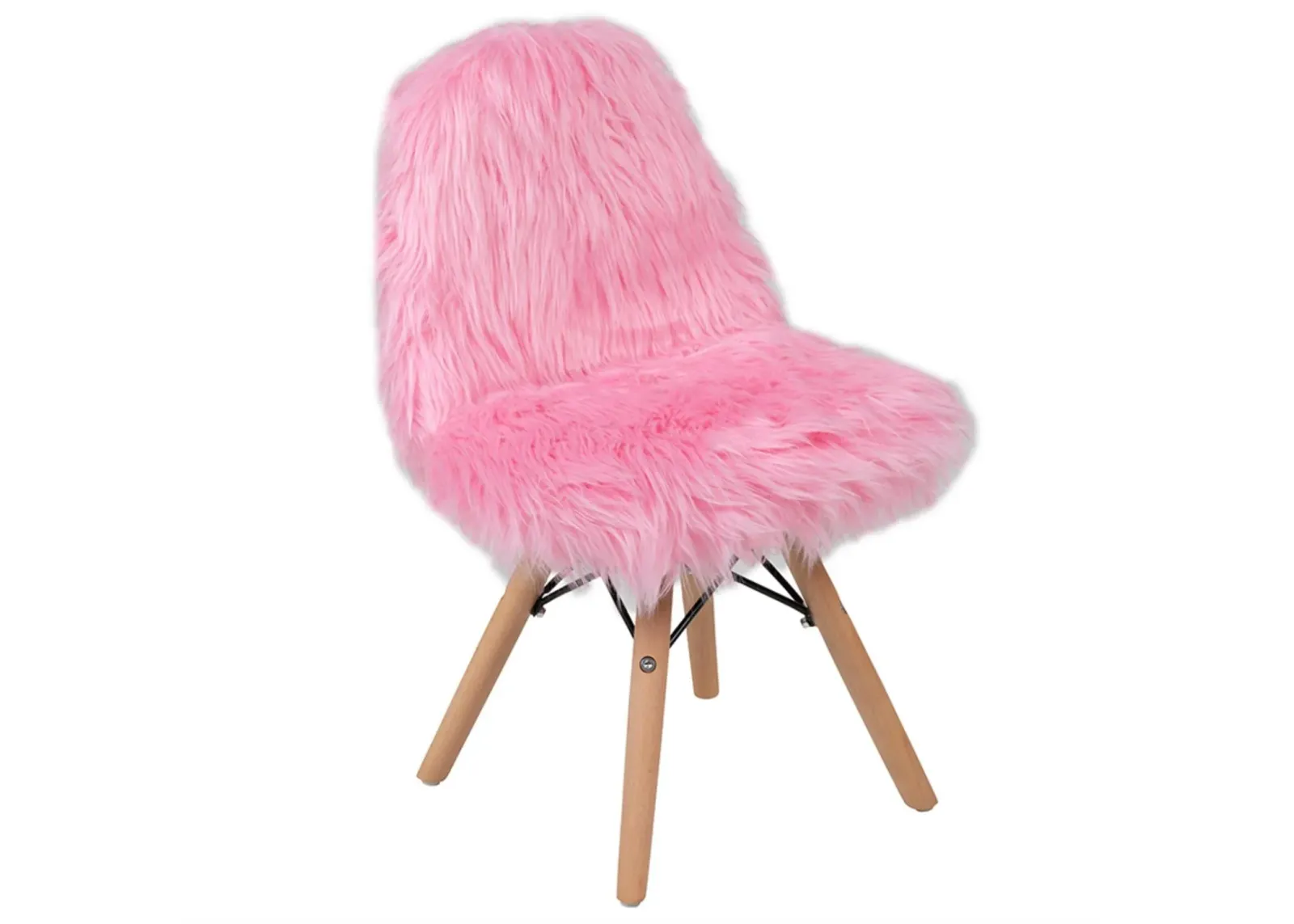 Flash Furniture Kids Shaggy Dog Light Pink Accent Chair