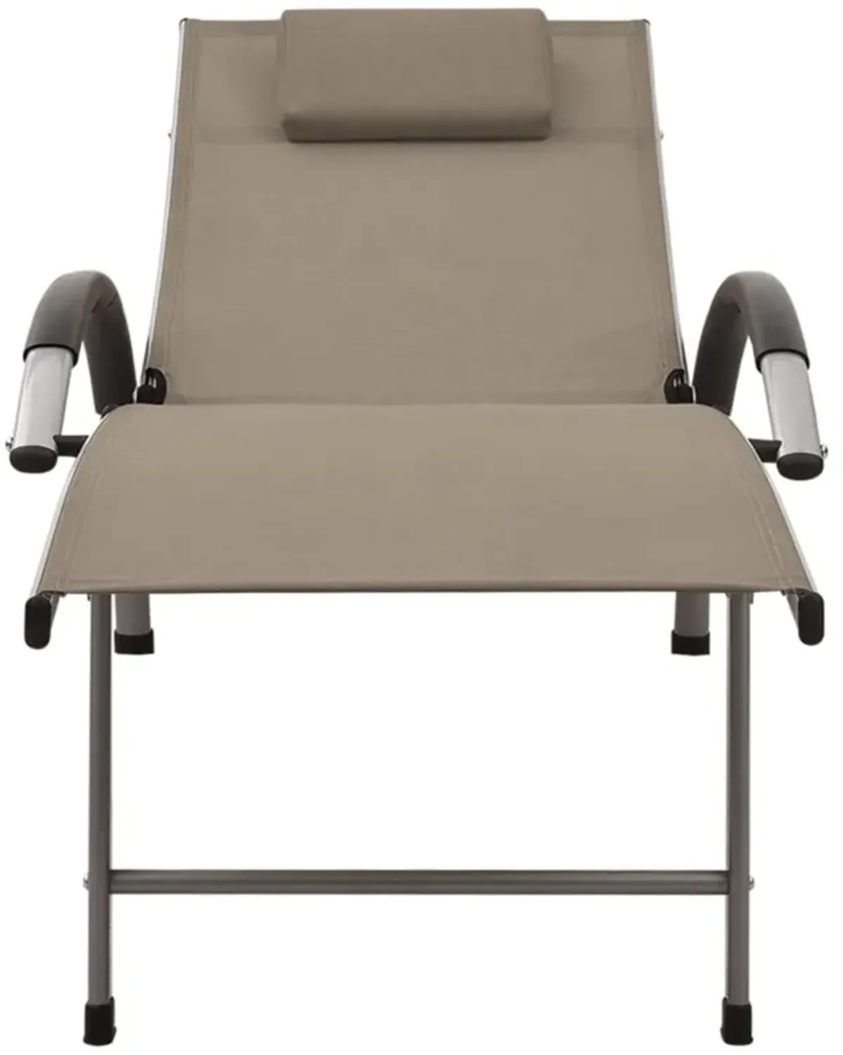 vidaXL Sun Lounger Textilene and Aluminum Taupe