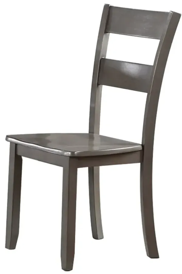 Kate 22 Inch Dining Side Chair Set of 2, Wood, Slatted Backrest, Brown - Benzara