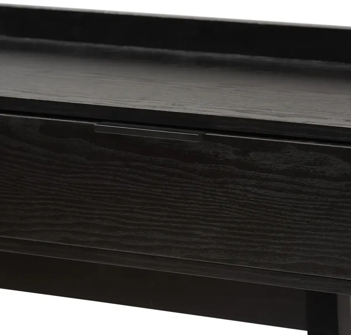 Baxton Studio Kalani Two-Tone Espresso Brown and Natural Finished 2-Drawer Console Table