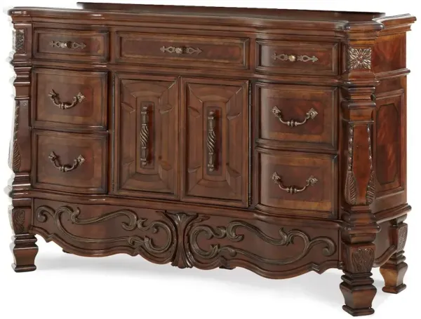 Michael Amini Windsor Court Dresser - Vintage Fruitwood