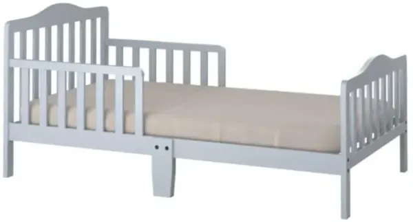 Hivvago Classic Design Kids Wood Toddler Bed Frame with Two Side Safety Guardrails