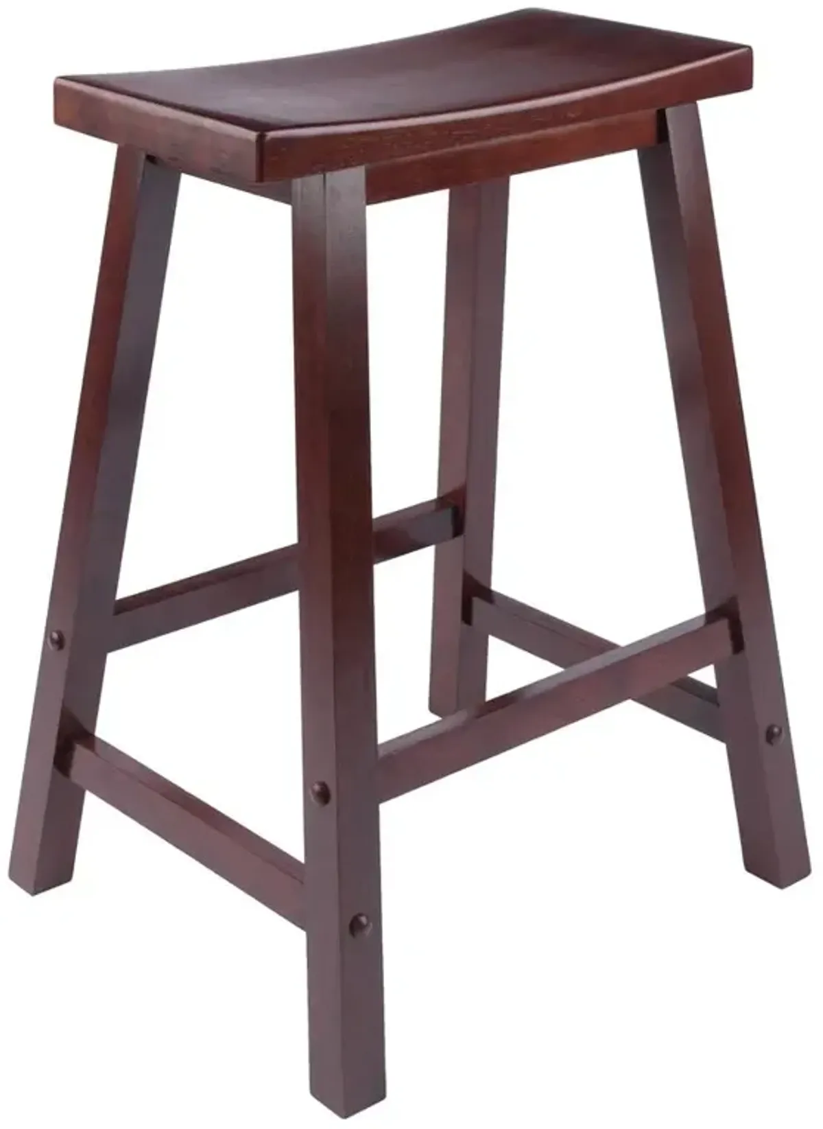 Satori 24" Saddle Seat Bar Stool Antique Walnut