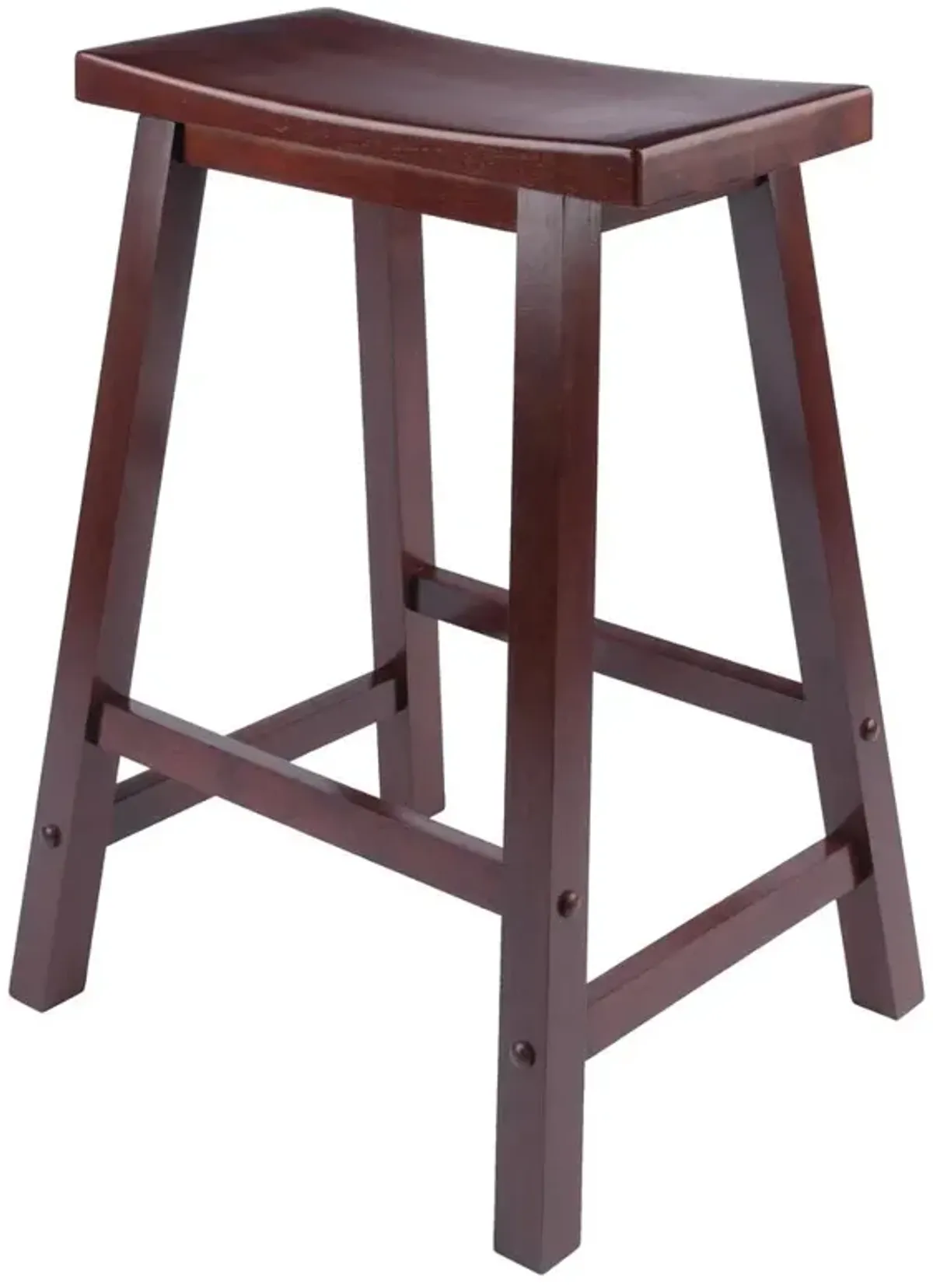 Satori 24" Saddle Seat Bar Stool Antique Walnut